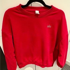 Alo Yoga Accolade Sweatshirt Red Size M Excellent Condition